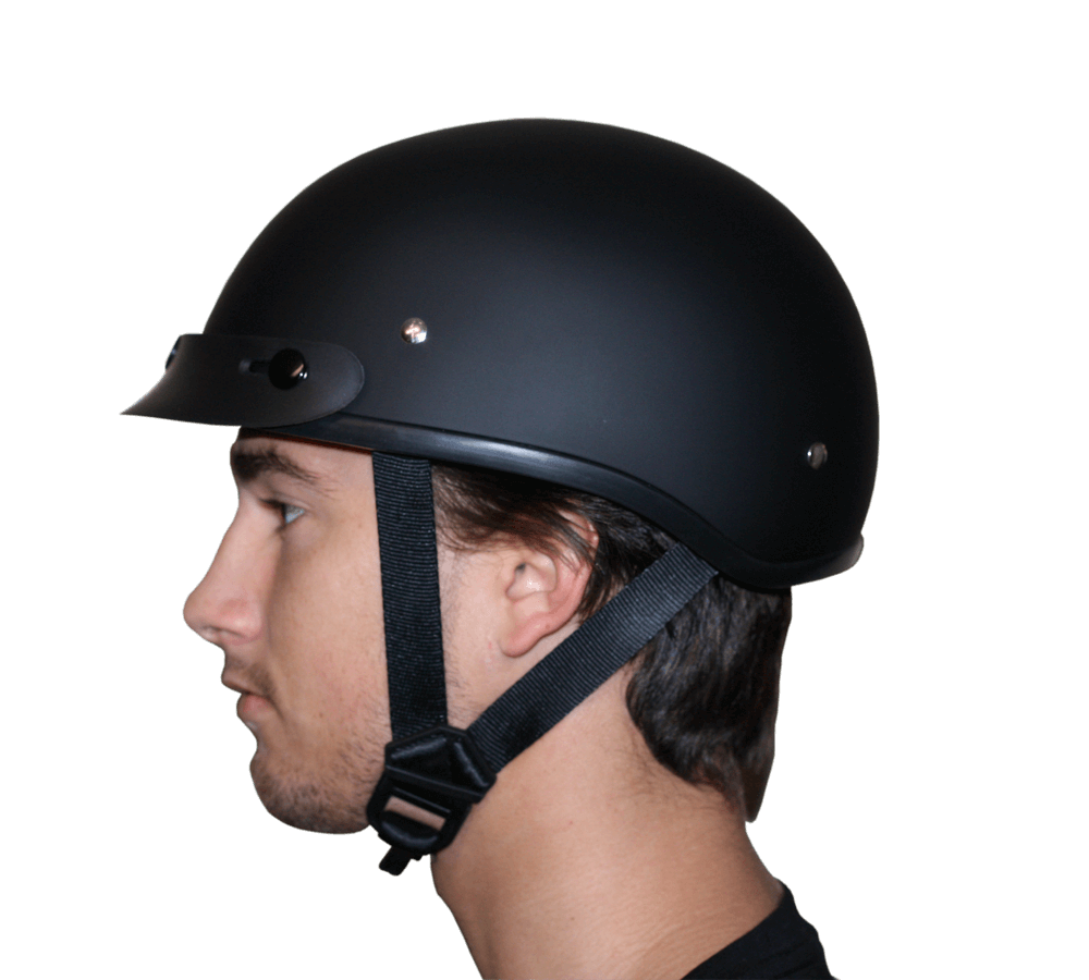 DOT Approved Daytona Motorcycle Half Face Helmet - Skull Cap Graphics for Men & Women, Scooters, ATVs, UTVs & Choppers - W/ Guns - Image 8