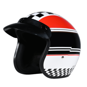 DOT Approved Daytona Cruiser Open Face Motorcycle Helmet - Men, Women & Youth - With Visor & Graphics - W/ Daytona Classic