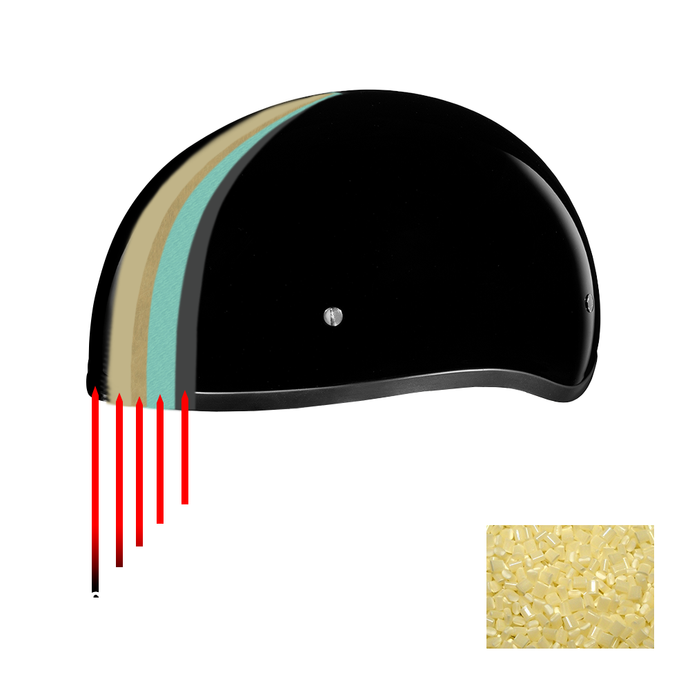 DOT Approved Daytona Motorcycle Half Face Helmet - Skull Cap Graphics for Men & Women, Scooters, ATVs, UTVs & Choppers - W/ Rose - Image 7