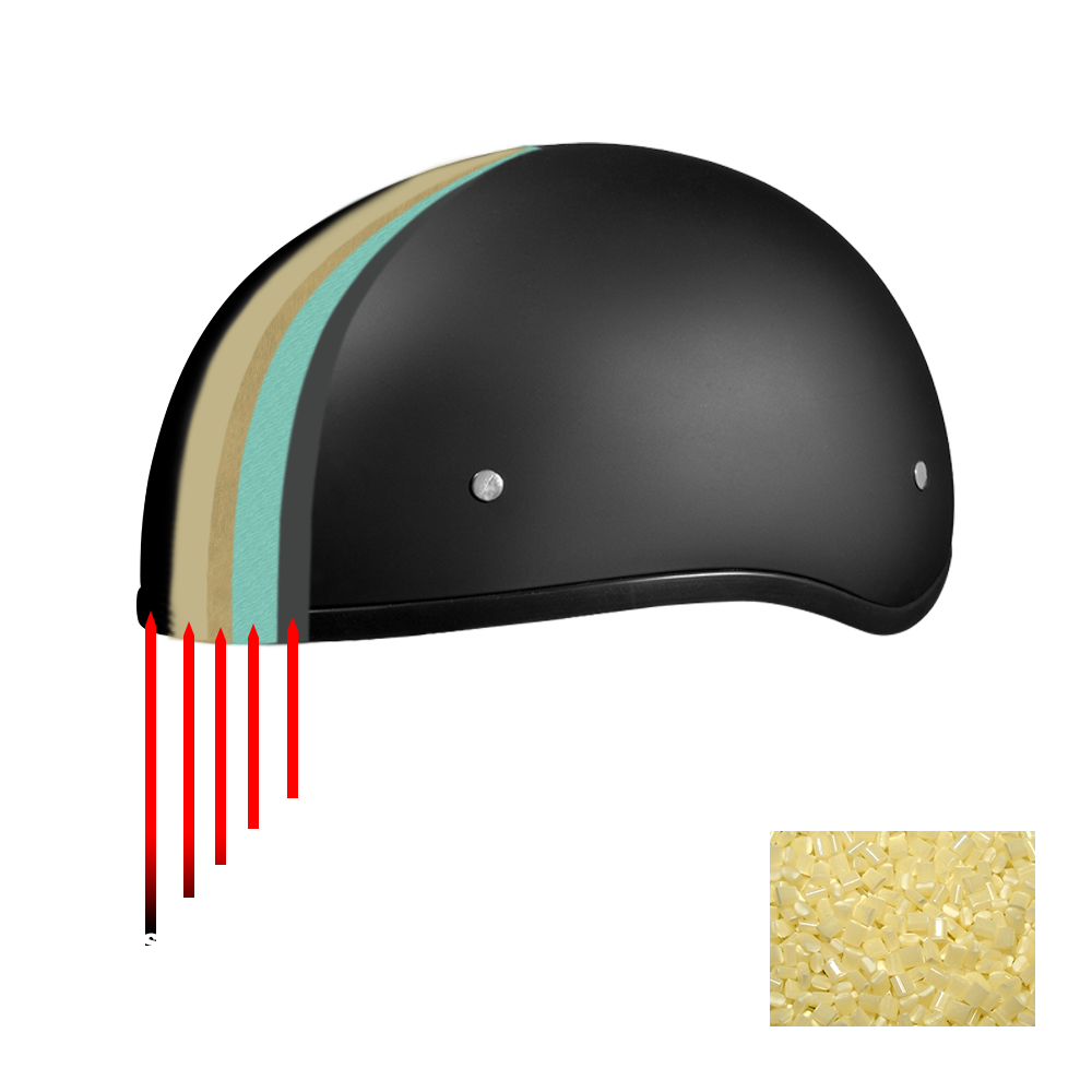 DOT Approved Daytona Motorcycle Half Face Helmet - Skull Cap Graphics for Men & Women, Scooters, ATVs, UTVs & Choppers - W/ 2nd Amendment - Image 10