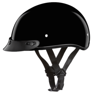 DOT Approved Daytona Skull Cap Half Shell Motorcycle Helmet - Beanie Style for Motorcycles, Cruisers, Scooters, and Mopeds - Hi-Gloss Black