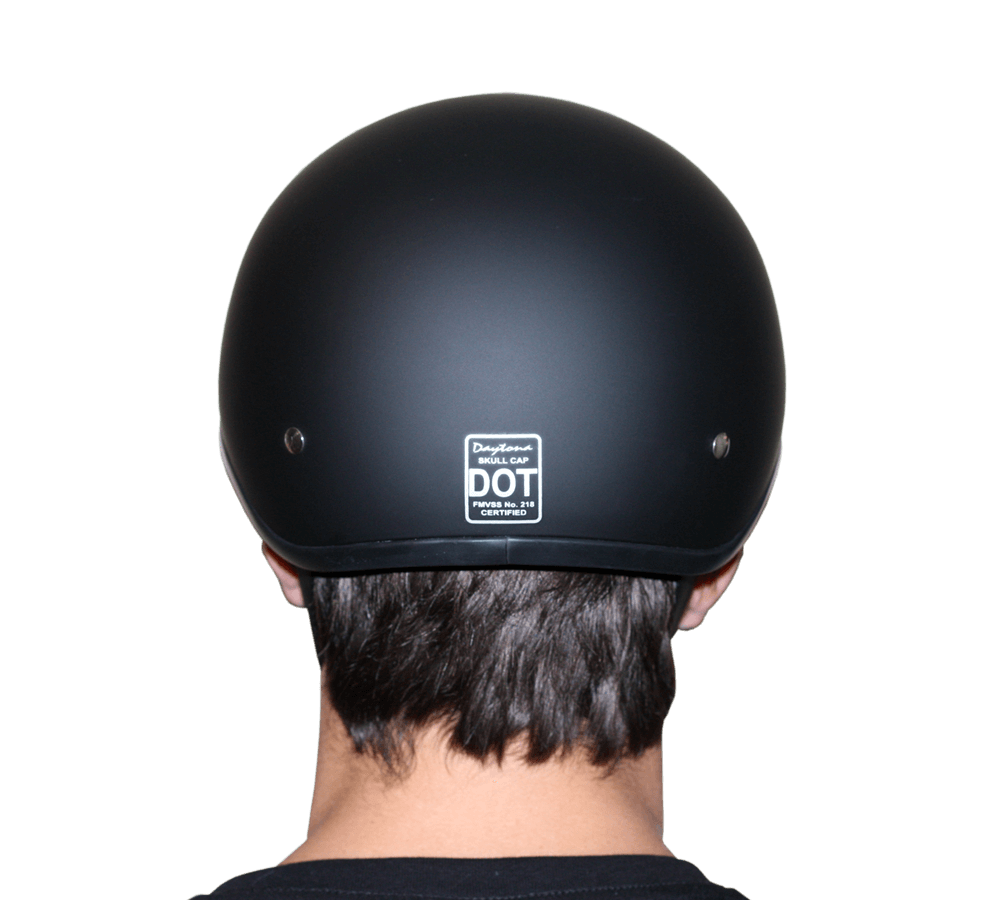 DOT Approved Daytona Motorcycle Half Face Helmet - Skull Cap Graphics for Men & Women, Scooters, ATVs, UTVs & Choppers - W/ Ignite Grey - Image 9