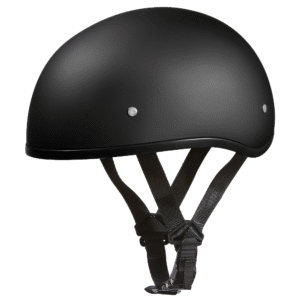 DOT Approved Daytona Skull Cap Half Shell Motorcycle Helmet - Beanie Style for Motorcycles, Cruisers, Scooters, and Mopeds W/O Visor- Dull Black