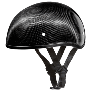 D.O.T. Daytona Skull Cap W/O Visor- Grey Carbon Fiber