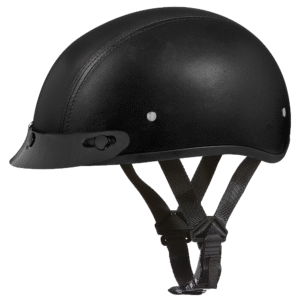 D.O.T. Daytona Skull Cap- Leather Covered