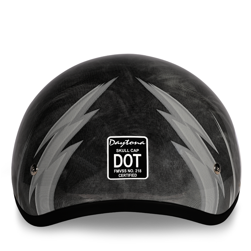 DOT Approved Daytona Motorcycle Half Face Helmet - Skull Cap Graphics for Men & Women, Scooters, ATVs, UTVs & Choppers - W/ Thunder - Image 4