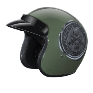 DOT Approved Daytona Cruiser Open Face Motorcycle Helmet - Men, Women & Youth - With Visor & Graphics - W/ 2nd Amendment Seal