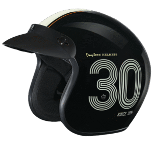 DOT Approved Daytona Cruiser Open Face Motorcycle Helmet - Men, Women & Youth - With Visor & Graphics - W/ Daytona 30th
