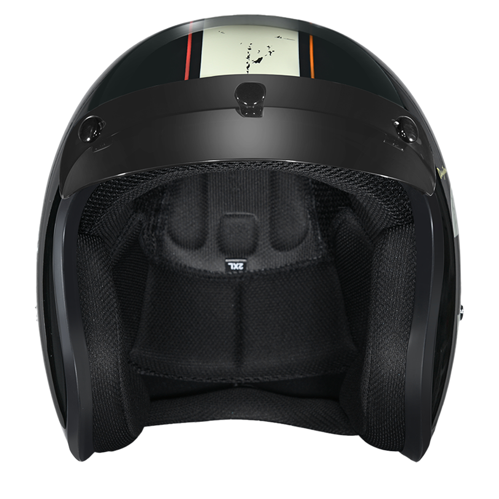 DOT Approved Daytona Cruiser Open Face Motorcycle Helmet - Men, Women & Youth - With Visor & Graphics - W/ Daytona 30th - Image 2