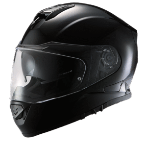 Daytona Detour Full Face Motorcycle Helmet - DOT Certified, Dual Visor, Street Bike Helmet, Men/Women/Youth - Hi-Gloss Black