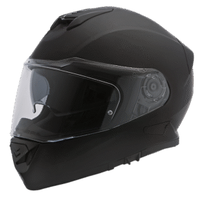 Daytona Detour Full Face Motorcycle Helmet - DOT Certified, Dual Visor, Street Bike Helmet, Men/Women/Youth - Dull Black
