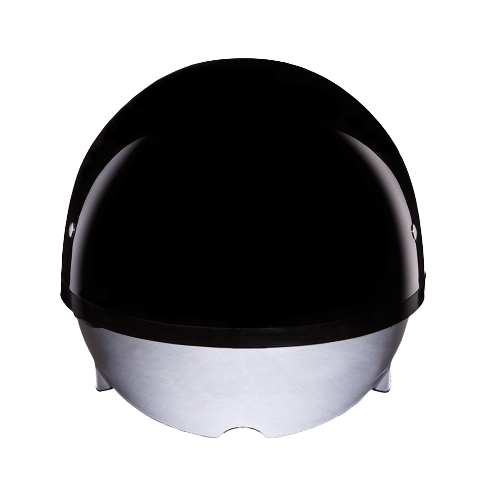 D.O.T. Daytona Skull Cap W/ Inner Shield- Hi-Gloss Black - Image 5