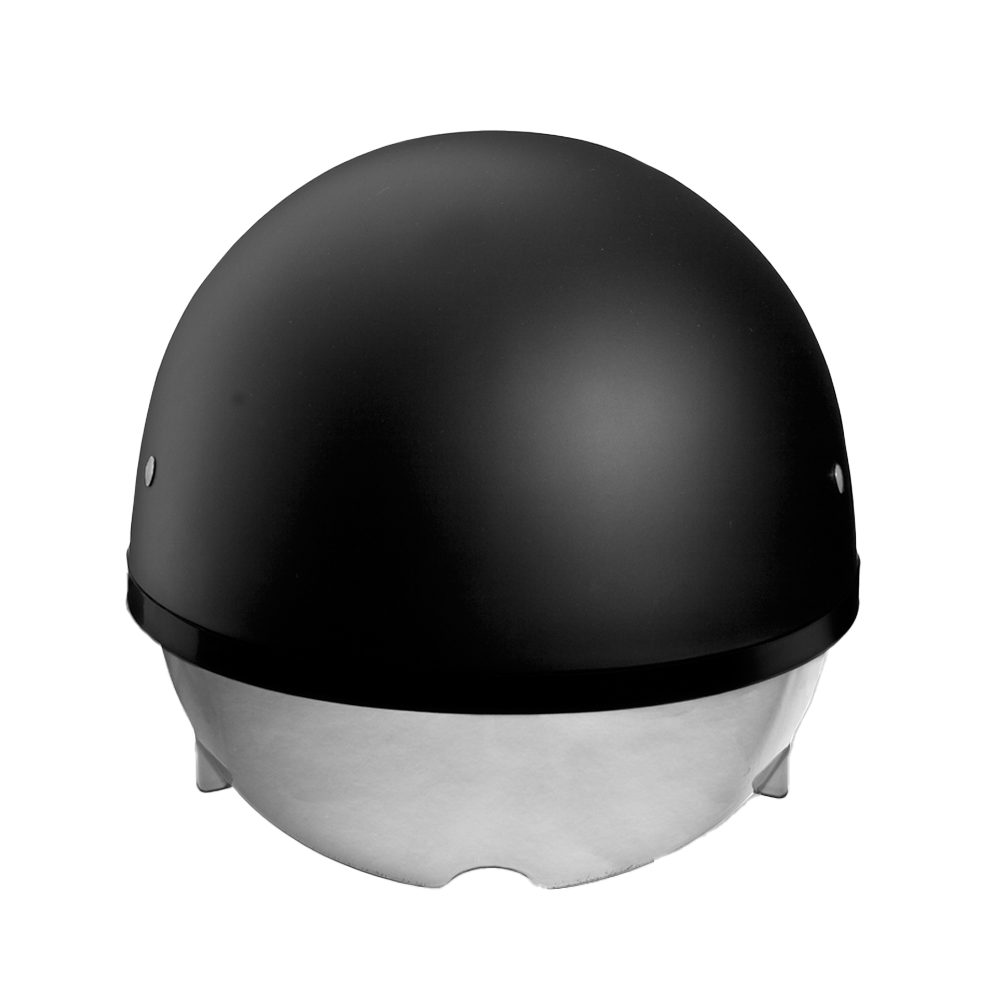 D.O.T. Daytona Skull Cap W/ Inner Shield- Dull Black - Image 5