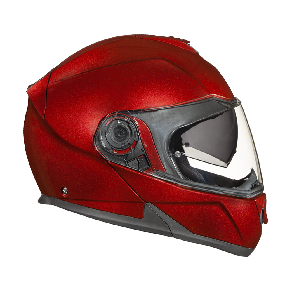 Daytona Glide Modular Motorcycle Helmet - DOT Approved, Bluetooth Ready, Dual Visor, Men/Women/Youth - Black Cherry - Image 5