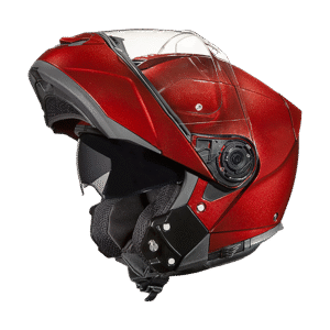 Daytona Glide Modular Motorcycle Helmet - DOT Approved, Bluetooth Ready, Dual Visor, Men/Women/Youth - Black Cherry
