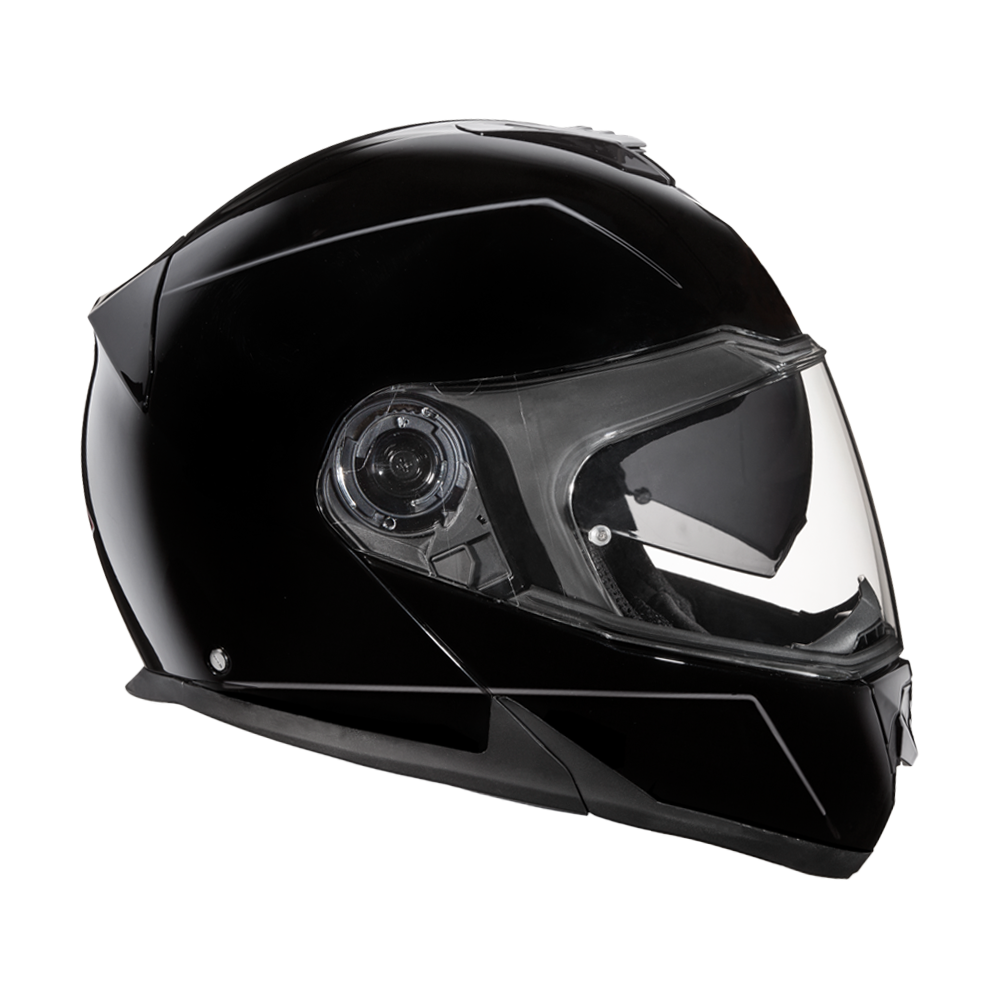 Daytona Glide Modular Motorcycle Helmet - DOT Approved, Bluetooth Ready, Dual Visor, Men/Women/Youth - Hi-Gloss Black - Image 5