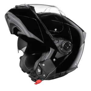 Daytona Glide Modular Motorcycle Helmet - DOT Approved, Bluetooth Ready, Dual Visor, Men/Women/Youth - Hi-Gloss Black