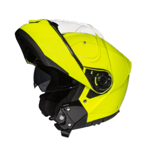 Daytona Glide Modular Motorcycle Helmet - DOT Approved, Bluetooth Ready, Dual Visor, Men/Women/Youth - Fluorescent Yellow