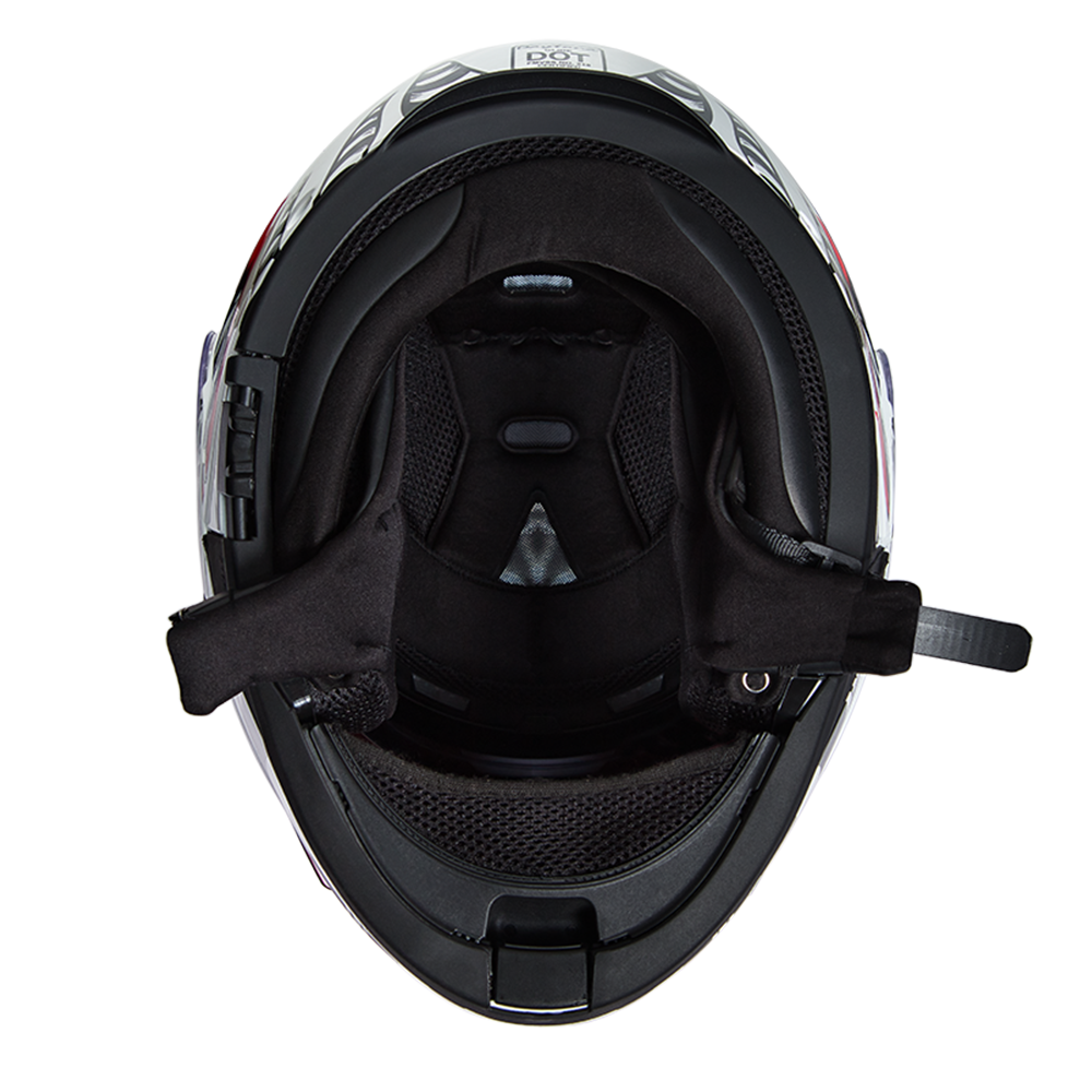 Daytona Glide Modular Motorcycle Helmet - DOT Approved, Bluetooth Ready, Dual Visor, Men/Women/Youth - W/ Phoenix - Image 7