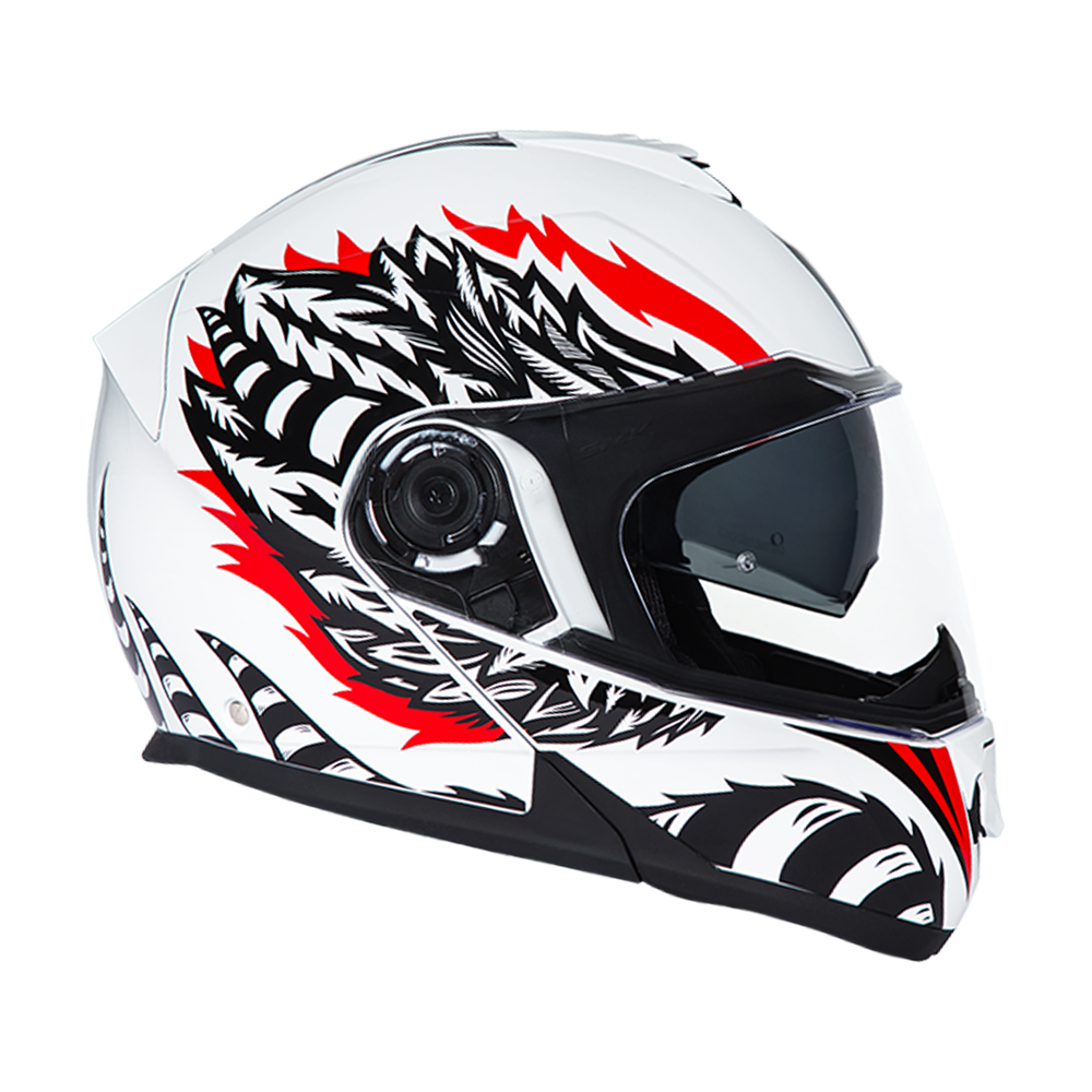 Daytona Glide Modular Motorcycle Helmet - DOT Approved, Bluetooth Ready, Dual Visor, Men/Women/Youth - W/ Phoenix - Image 5