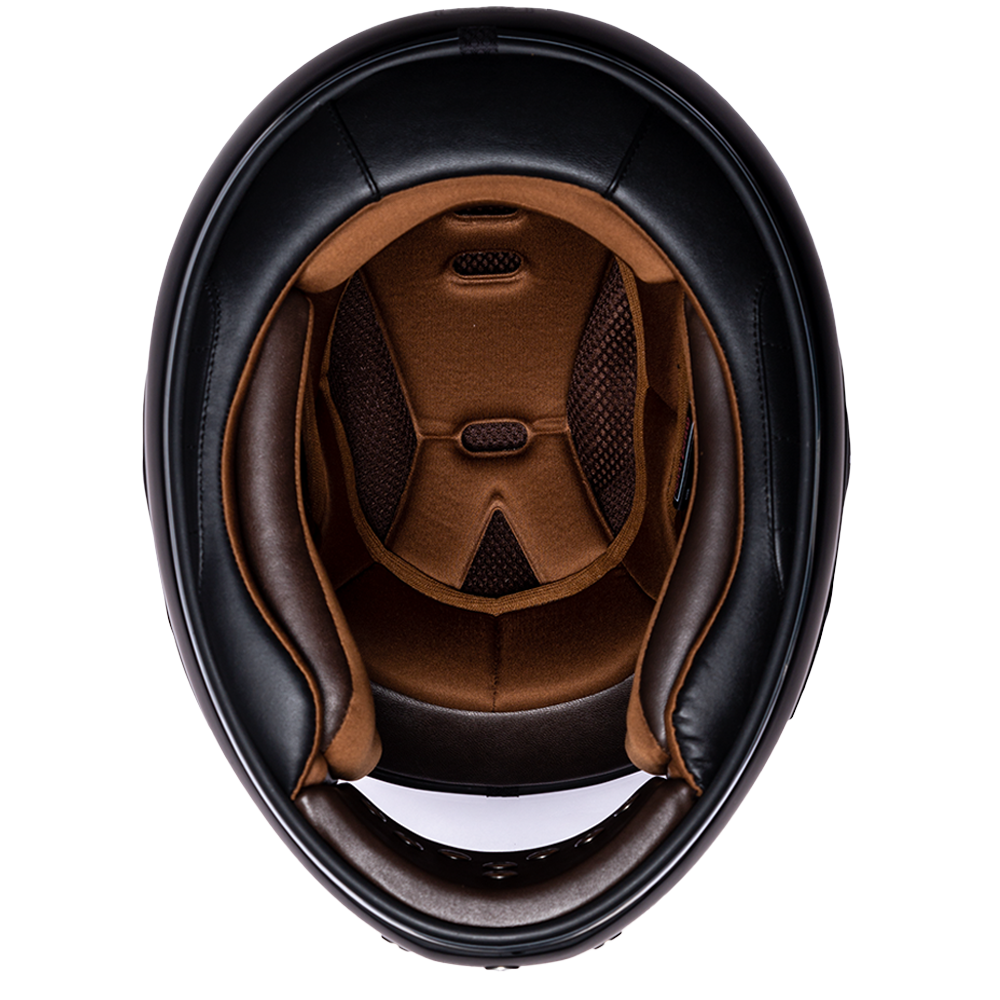 DOT Daytona Retro Full Face Motorcycle Helmet: Vintage Style for Men, Women, & Youth - Dull Black W/ Dull Black Accents - Image 6