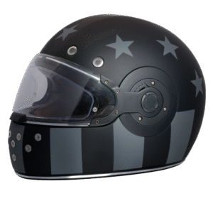 DOT Daytona Retro Full Face Motorcycle Helmet: Vintage Style for Men, Women, & Youth - W/ Captain America Stealth