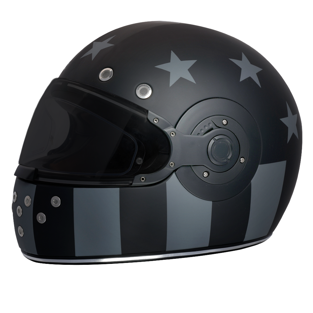 DOT Daytona Retro Full Face Motorcycle Helmet: Vintage Style for Men, Women, & Youth - W/ Captain America Stealth - Image 7