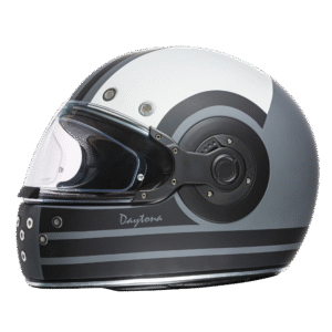 DOT Daytona Retro Full Face Motorcycle Helmet: Vintage Style for Men, Women, & Youth - W/ Racer