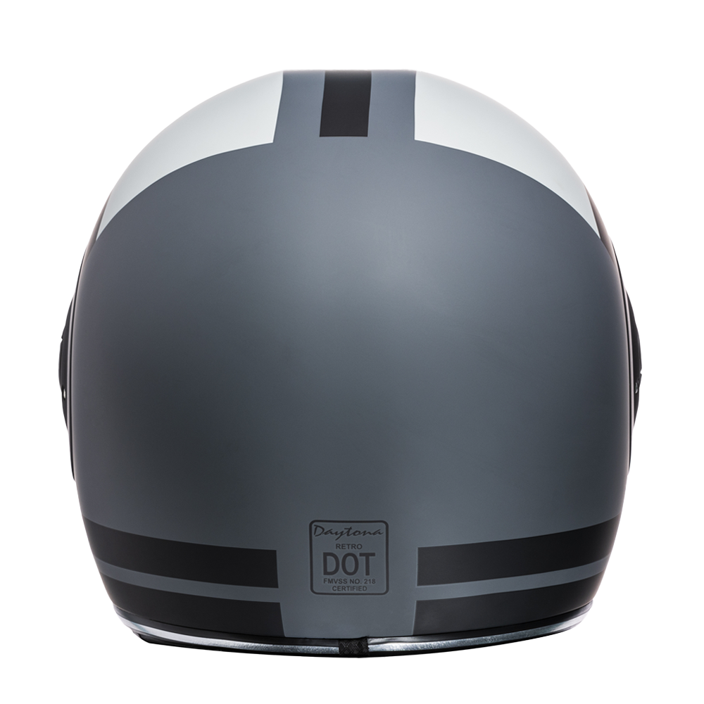 DOT Daytona Retro Full Face Motorcycle Helmet: Vintage Style for Men, Women, & Youth - W/ Racer - Image 3