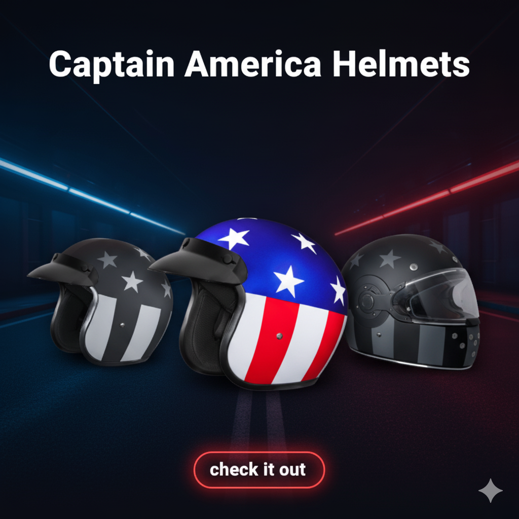 captain america motorcycle helmets, daytona, lowest price, lightest and smallest helmet